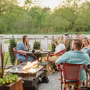 Guests dining at Nick's Steakhouse